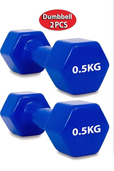 Fitness World طقم دمبل سداسي صغير مكون من قطعتين وزن كل منهما 0.5 كجم 11x5x5 سم