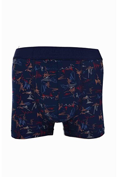 Berrak Erkek Desenli Likralı Penye Boxer Berrak-4480