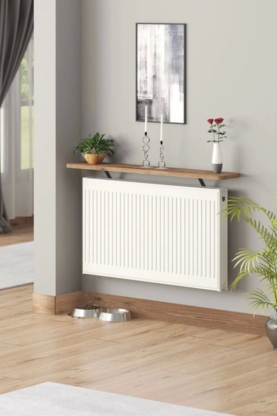 Pinhal Home Oval Kenar Atlantik Çam 80 Cm Petek Üstü Uçan Raf Dresuar