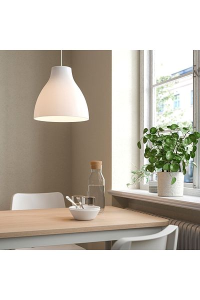 IKEA IKEA MELODI Pendant Lamp, White, 28 cm – Modern & Ceiling Light for Dining, Kitchen, or Living Room