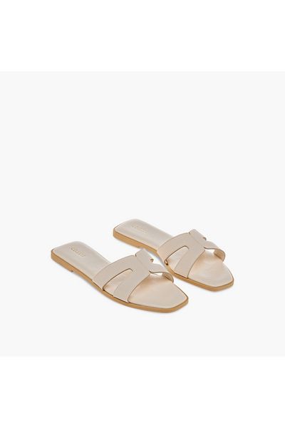 Celeste Women's Textured Cutout Detail Slip-On Sandals