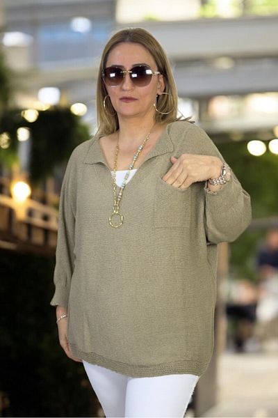 yagmurberen Approximate Size Italian Mercerized Blouse Sweater