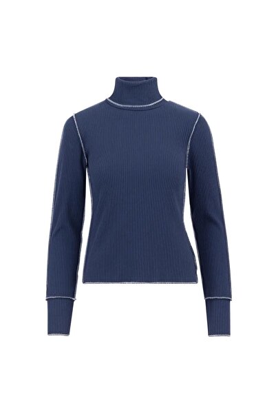 SEÇİL Seçil Minimalist High Neck Long Sleeve Crop Women's Blouse - Casual & Stylish