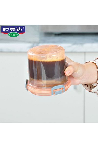 Iginoa Set de 2 caserole cu tacamuri pentru pranz Iginoa, roz/alb, plastic, 600 ml, 10,7 x 11,8 cm