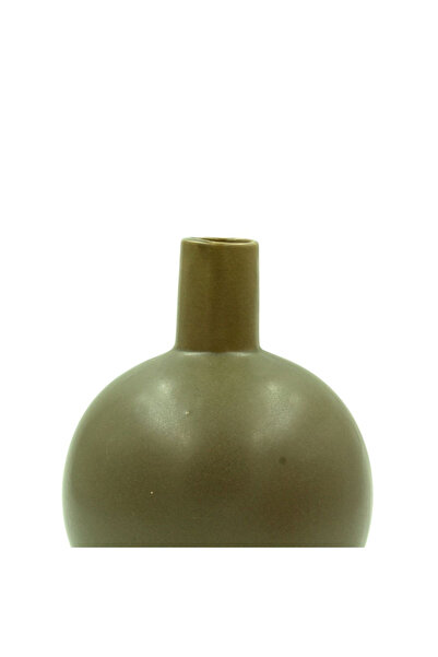 BM GİFT DESİGN Decorative porcelain vase 13.5x17 cm khaki