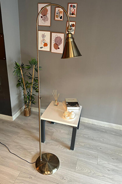 Bamyum Dimmerli Eskitme Lambader Hareketli Başlık Modern Dekoratif Metal Oturma Odası Çalışma Odası Zemin