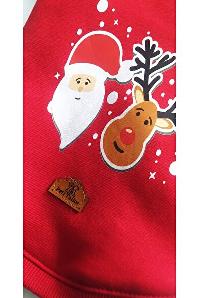 Peti Tailor Küçük ve Orta Irk  Noel Baba Kırmızı Sweatshirt NEW YEAR
