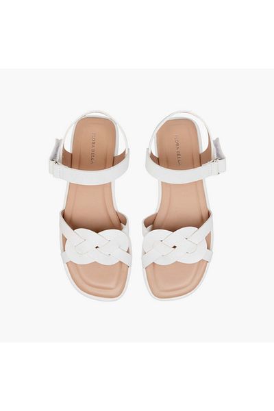 Flora Bella by Shoexpress Flora Bella Strap Detail Sandals with Hook and Loop Closure