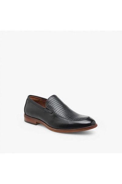 Duchini Men's Textured Slip-On Loafers