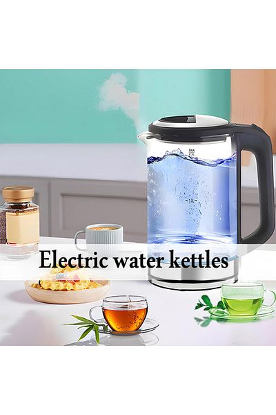 COOYA 1500W Stainless Steel Electric Kettle,2.5L,Auto Shut-Off and Boil-Dry Protection,360° Swivel Base