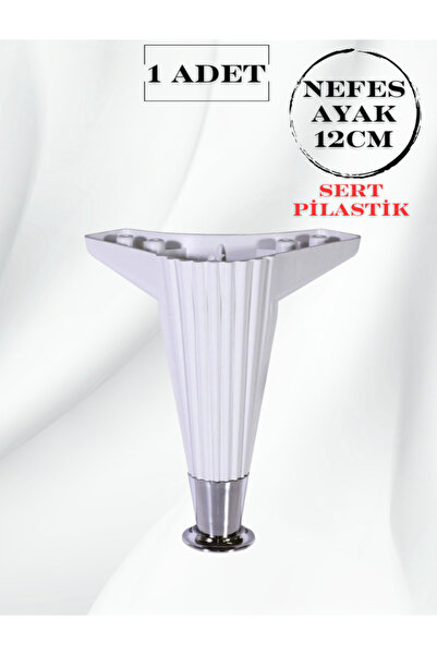 MKLAKS Nefes Ayak Beyaz Plastik (CROM) Mobilya Baza Ayak 12cm – Dayanıklı Ve ...