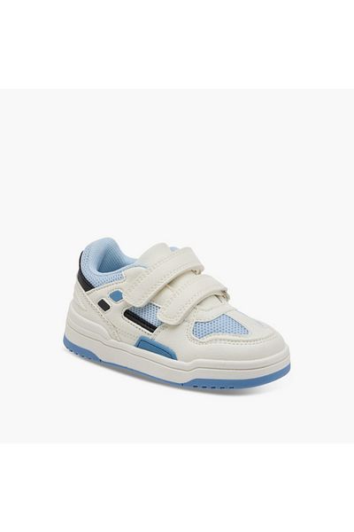 Juniors Panelled Sneakers with Hook and Loop Closure