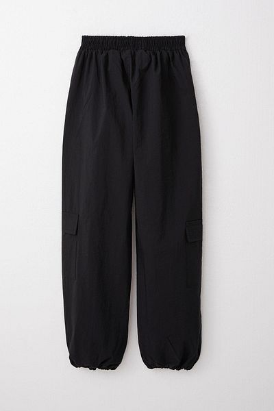 Breeze Κορίτσια Parachute Jogger Leg Παντελόνι Cargo Pocket 7-12 ετών, μαύρο