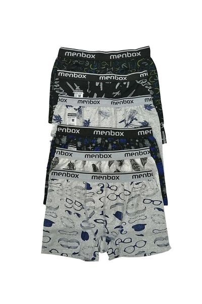 DoDe Flora Men's Lycra Boxers 6-Piece Patterned Mixed Colors (Menbox 1052)
