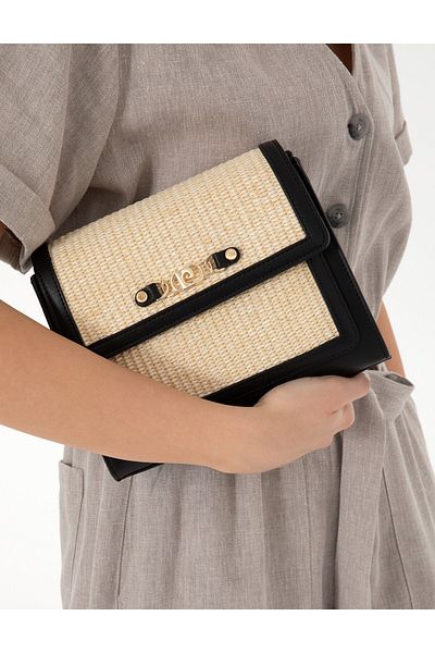 Pierre Cardin Black Straw Bag 50305594-Vr046