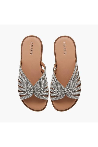 Celeste Celeste Girls' Embellished Slip-On Flat Sandals - G14895-AA70