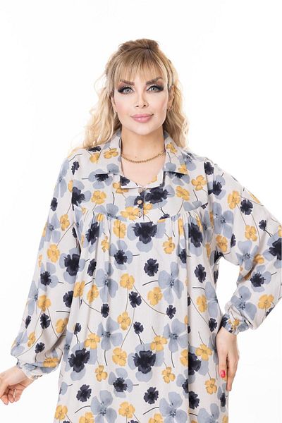 mervemoda γυναικείο μακρυμάνικο plus size υφαντό καλοκαιρινό μακρυμάνικο φόρεμα
