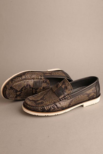 Gondol Loafer clasic din piele naturală pentru bărbați Black Snake 42 Ttx.20178