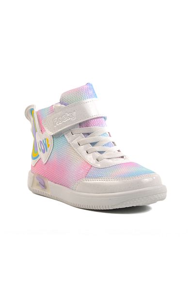 WALKWAY Tenis alb cu velcro pentru fete