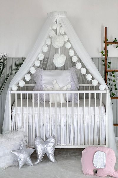 Miniden Crib Mosquito Net with White Apparatus