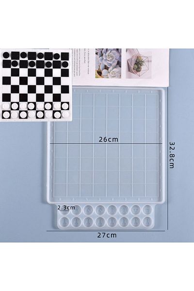 Generic Resin art chess base silicone mold F-590