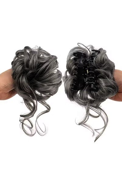 Mina Peruk Messy Bun with Buckle Tail - Dark Gray