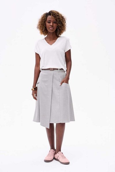 Blue Shadow Sylwi Skirt Light Grey