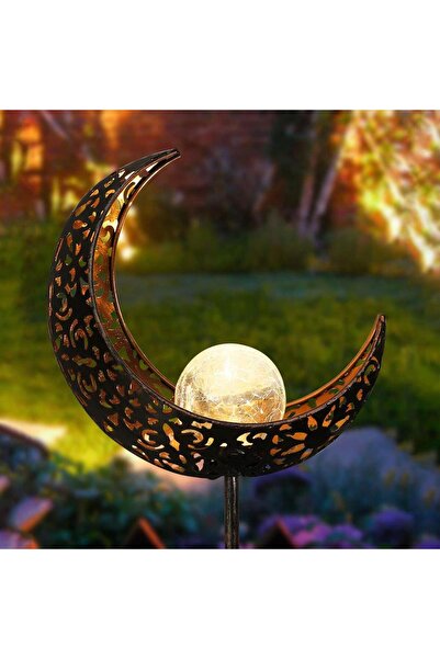Güneş Enerjili Ay Tasarımlı Dış Mekan Led Aydınlatma Solar Moon Lights