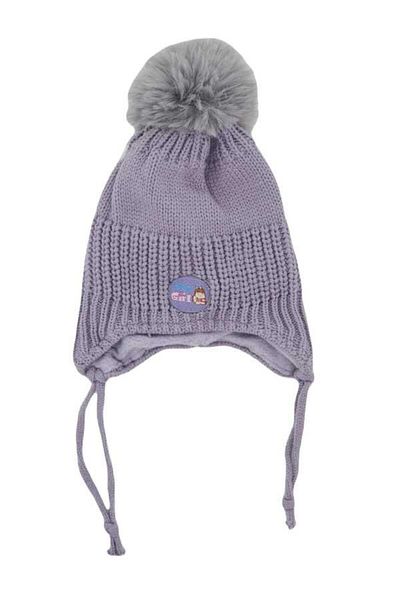 Kitti Girl's Inner Fleece Pilling Resistant Lace-up Pompom Beanie with Headphones (22110-01)