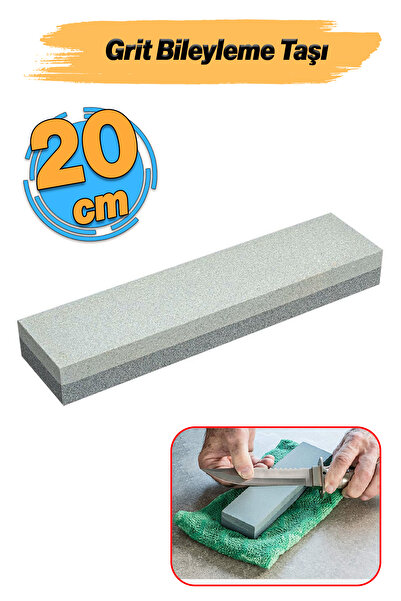 Badem10 Bıçak Bileme Taşı 20 Cm Balta Testere Nacak Satır Keskinleştirme Giri...