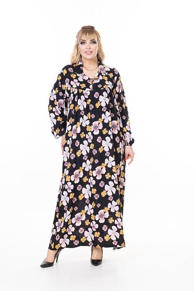 mervemoda Women's Long Sleeve Summer Plus Size Dress