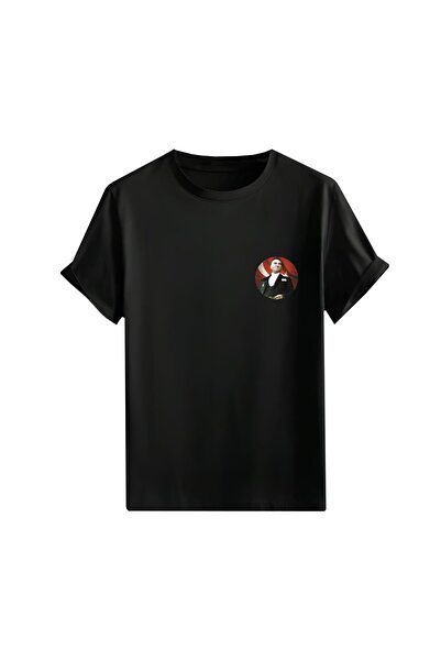 Gölge Store Crveno-bela majica sa zastavom i Ataturkom, velika unisex majica ...