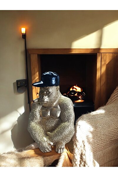 Online 10cm -20cm ebatlarında kırılmaz polyester,sarı renk Goril biblo