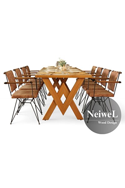 Neiwel Vera Doğal Ahşap Yemek Masası-70-140