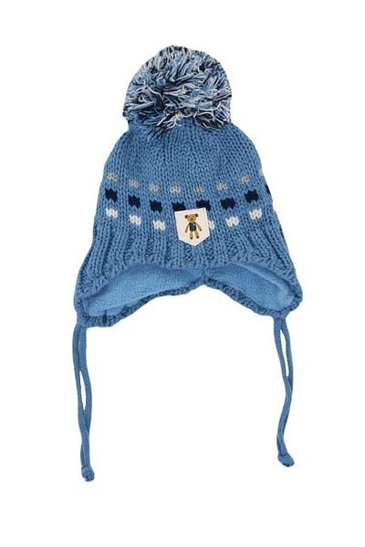 Kitti Boy's Inner Fleece Pilling Resistant Lace-up Pompom Beanie with Headphones (22110-06)