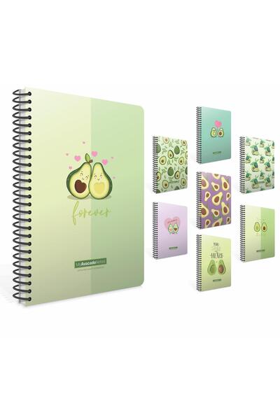 Gıpta Σημειωματάριο με κάλυμμα αβοκάντο σπιράλ A6 80 φύλλα με γραμμή (5997)