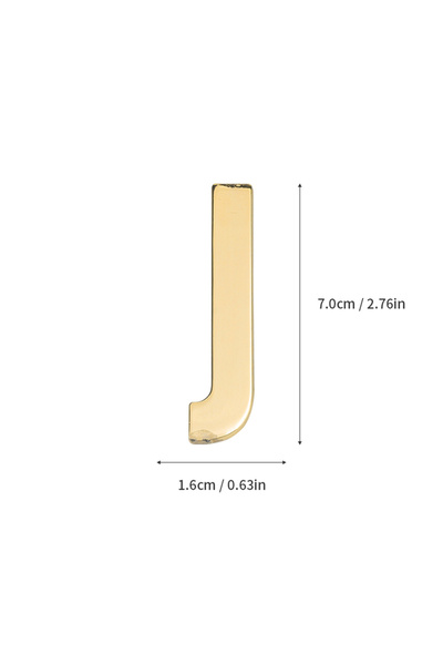 Choice حوالي 7 × 3 سم J 1 قطعة معدنية ذاتية اللصق رقم المنزل الحروف الأبجدية الإنجليزية لباب غرفة الشقة