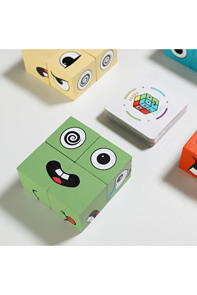 Crowart Emotion Cubes - Fun and Educational Emotion Matching Game (4-Person)