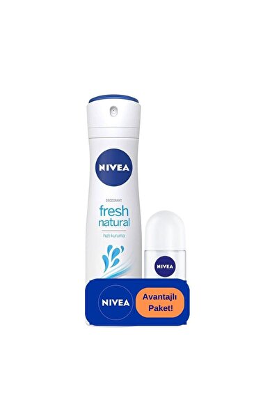 NIVEA Kadın Fresh Natural Deodorant 150 ml + Fresh Natural Roll On 25 ml