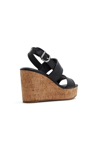 Call it Spring Black Florentina Wedge Sandals For Women