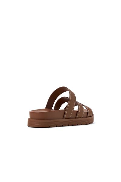 Call it Spring Cognac Casablancaaa Flat Sandals For Women