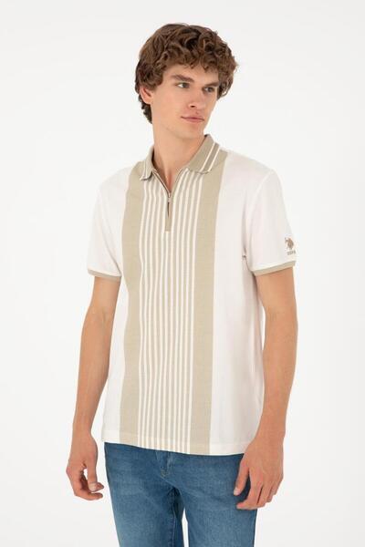 U.S. Polo Assn. Pánské tričko Ecru TEKSPOR182677.1