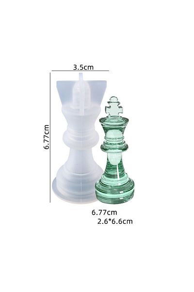 Generic Resin art chess pcs silicone mold F-592