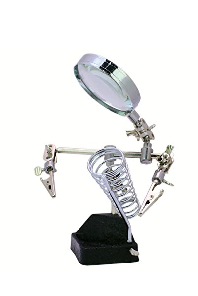 usin 30 Watt Topraklı Havya Kalem Lehim Kaynak Cihazı + Büyüteçli Havya Standı +havya Pastası +lehim Teli