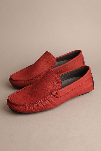 Gondol Loefer clasic pentru bărbați - piele naturală Claret Red 42 ttx.20182