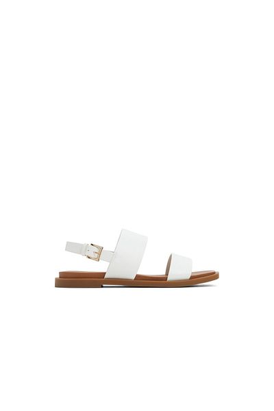 Call it Spring White Tiya Flat Sandals For Women