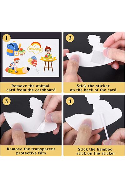 Colmanda Set of 12 Colmanda cake decorations, paper, multicolor
