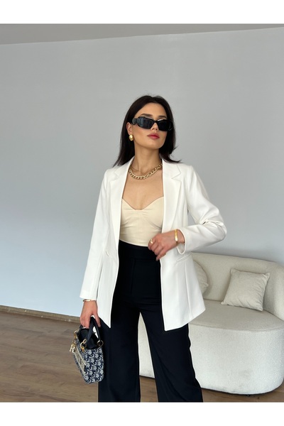 Nesil Fletched Lined Slim Blazer Jacket