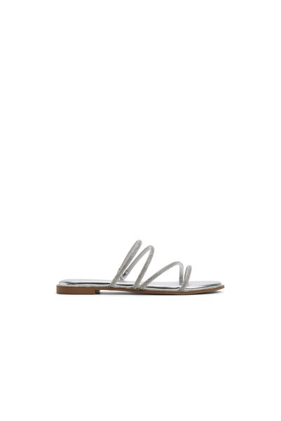 Call it Spring Silver Vamika Flat Sandals For Women