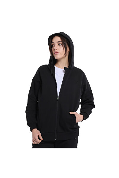 Sportive Ikoma Kadın Siyah Koşu Eşofman Üstü 25YK004-SYH